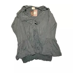 143 Story By Lineup Teal Ruffled Flared Sleeve Elastic Waist Size L NWT Viscose